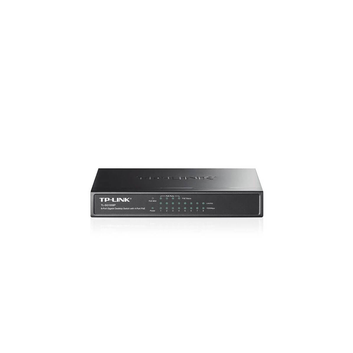 قیمت و خرید سوییچ شبکه دسکتاپ 8 پورت با 4 پورت PoE+ تی پی لینک مدل TL-SF1008P | نت ران